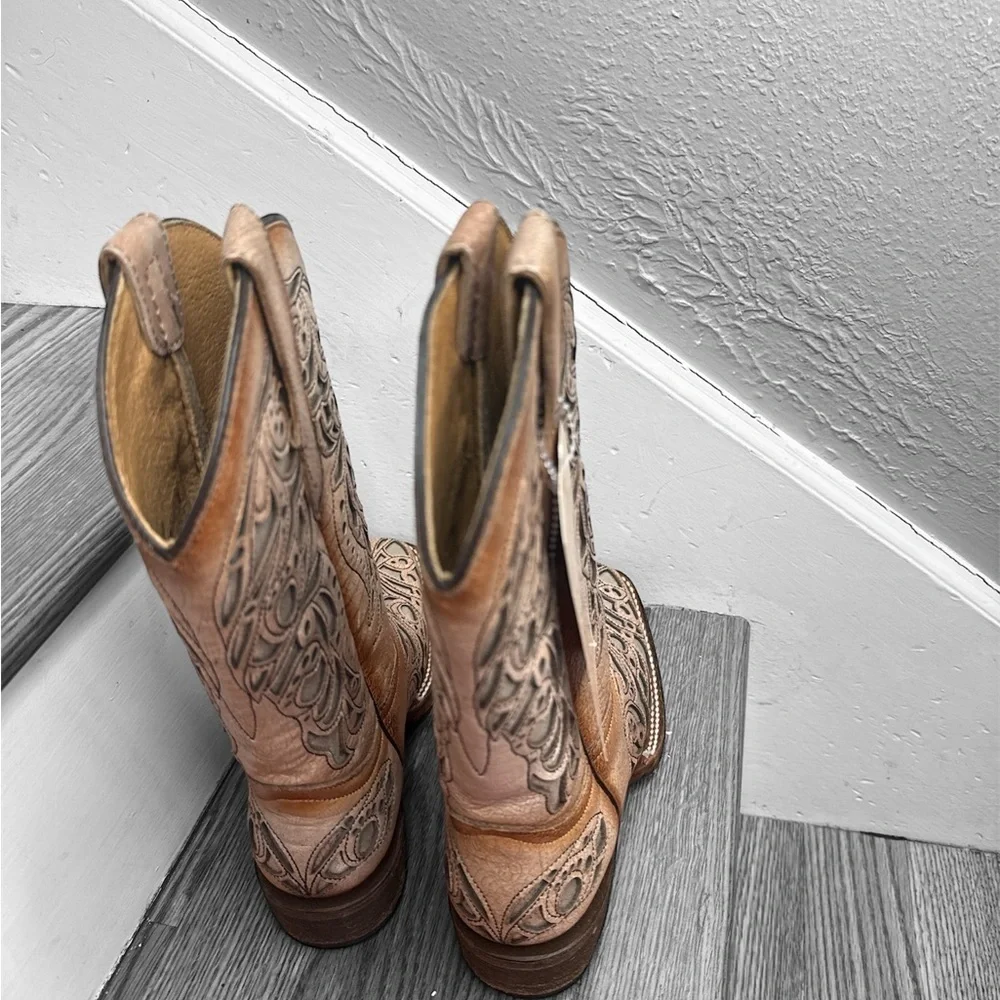 Corral youth Tan and Brown Boots